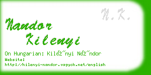 nandor kilenyi business card